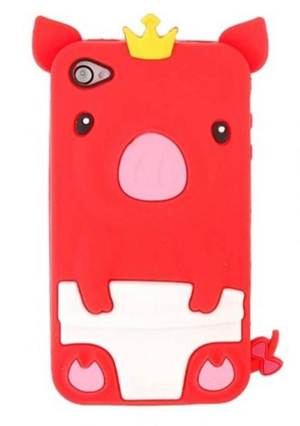 Capa Porquinho Vermelha - Iphone 4 / 4s
